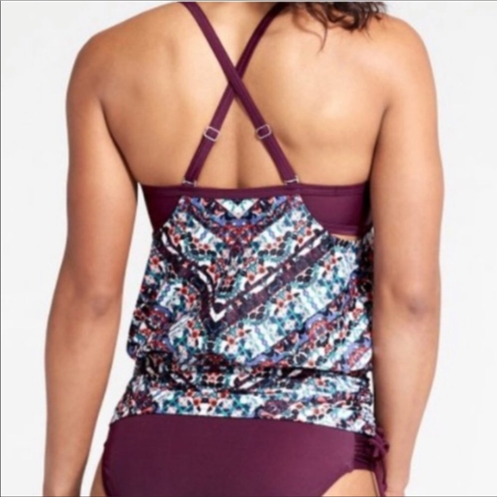 ATHLETA Marrakesh Side Scrunch Tankini Swim Top - Picture 5 of 16